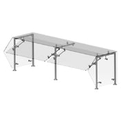 Premier Metal & Glass FM2N-A CHOICE™ Adjustable Dual-Service Sneeze Guard Single Sided Guard With Top Shelf