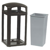 Rubbermaid FG397500BLA Landmark Series® Classic Container 50 Gallon 26" Square X 46-1/2"H