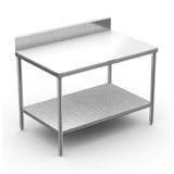 Winholt DPTSB-2472 Work Table 72"W X 24"D X 34"H 5/8" Poly Top With 16/304 Stainless Steel Top Frame