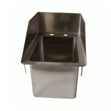 NBR Equipment DI-1-101410LR Drop-In Sink One-compartment 12-1/2"W X 18-1/2"D X 15"H Overall Size