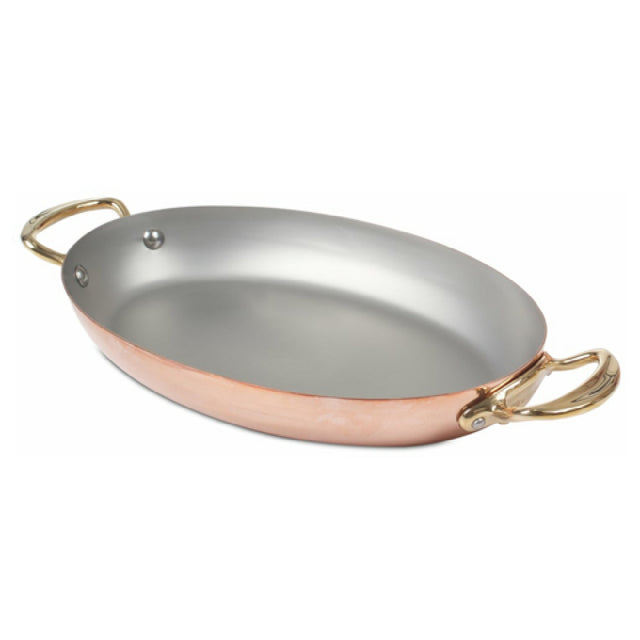 JB Prince R268 30 Mauviel Copper Au Gratin Dish 12" Dia. (30cm) Round