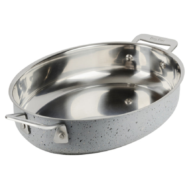 Bon Chef 60019STARLIGHT HotStone Cucina Au Gratin 48 Oz. 9-5/8" X 7-11/16" X 2-1/4" H
