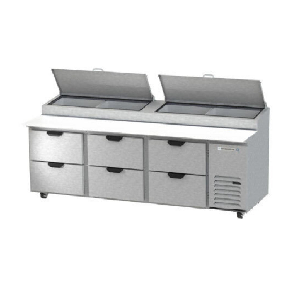 Beverage Air DPD93HC-6 Pizza Top Refrigerated Counter Three-section 93"W