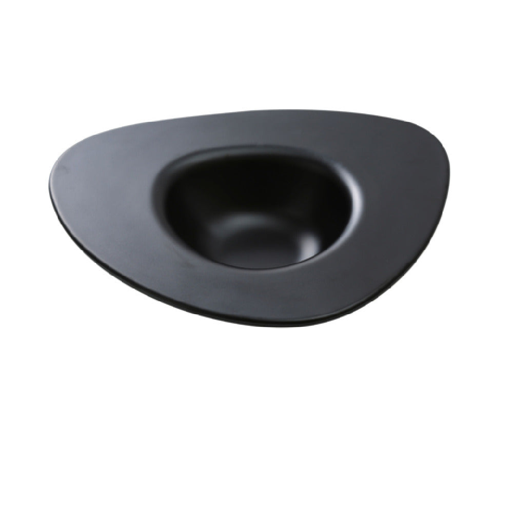 Yanco MO-410BK Moderne Dessert Plate 10 Oz. 10-1/2"L X 9"W X 2"H