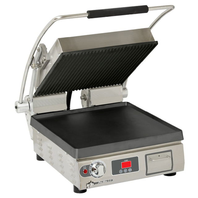 Star PST14ITGT Pro-Max 2.0® Sandwich Grill 14.5"W X 14.2"D Grooved Top With Smooth Bottom Cast Iron Cooking Surface