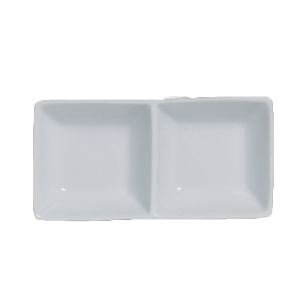 Steelite 6900E595 Tray 4 Oz. (2 Oz. Each) 5-3/4" X 2-7/8" X 1 1/8"H Rectangular