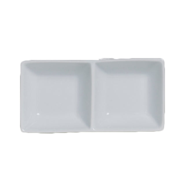 Steelite 6900E595 Tray 4 Oz. (2 Oz. Each) 5-3/4" X 2-7/8" X 1 1/8"H Rectangular