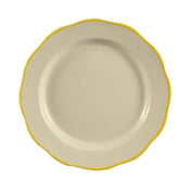 CAC China SC-20G Plate 11-1/4" Scallop Shaped Rim American White Stoneware