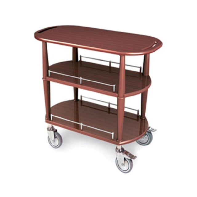 Geneva 70531 Serving Cart-Spice 35-1/2"W X 17-3/4"D X 32-1/4"H Oval Shaped Top