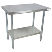 BK Resources CTT-4836 Work Table 48"W X 36"D X 34-3/4"H 16/304 Stainless Steel Top Reinforced With (3) 5" C Channels
