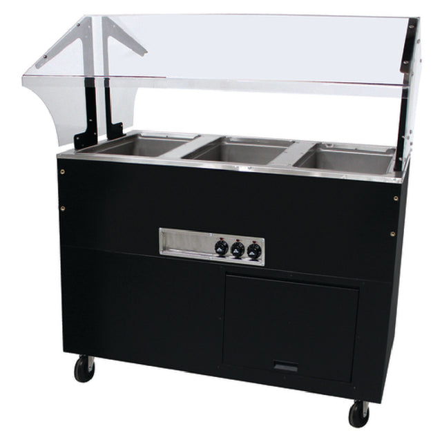 Advance Tabco BSW3-120-B-SB Portable Hot Food Buffet Table Electric Stainless Steel Top