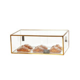 Cal-Mil 23753-130 Brooklyn Metal Case Display 28"W X 17"D X 10"H Antique Brass Finish