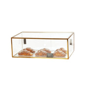 Cal-Mil 23753-130 Brooklyn Metal Case Display 28"W X 17"D X 10"H Antique Brass Finish