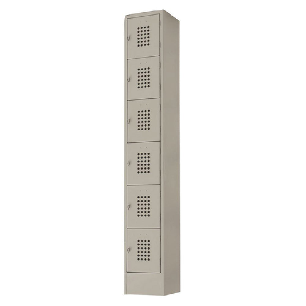 Hubert 62772 - Locker, 6-tier, 12" X 18" X 72"H
