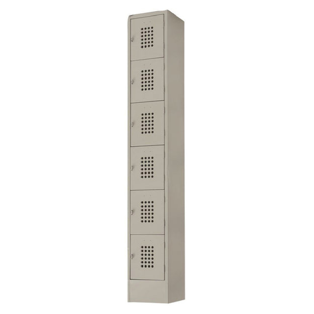 Hubert 62772 - Locker, 6-tier, 12" X 18" X 72"H
