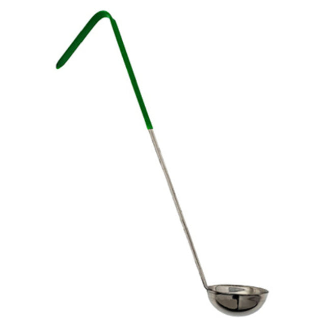 Omcan 80764 4 Oz One-Piece Stainless Steel Ladle With Green Handle