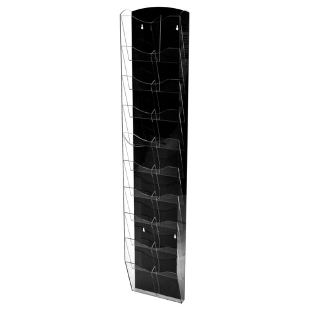 Alpine Industries ADI640-5110-BLK Hanging Brochure Magazine Rack With Adjustable Pockets