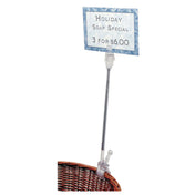 Hubert 32387 - Sign Holder, 1-1/4" Max Bottom Clip, 11" To 26"H Adjustable Telescopic Stem