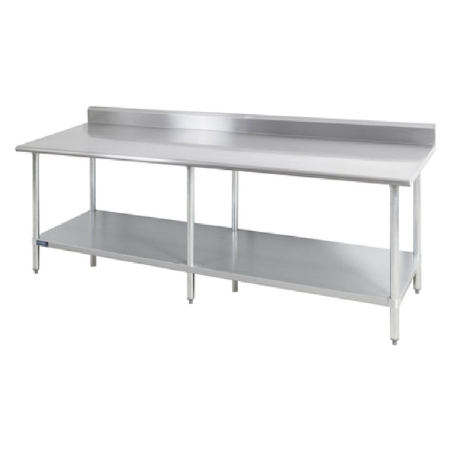 Sapphire Manufacturing SMTB-30108G Work Table 108"W X 30"D 18/400 Stainless Steel Reinforced Top