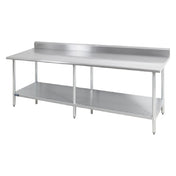 Sapphire Manufacturing SMTB-24108G Work Table 108"W X 24"D 18/400 Stainless Steel Reinforced Top