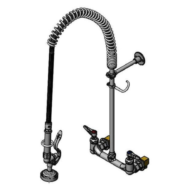 T&S Brass B-0133-B-KIT EasyInstall Pre-Rinse Unit 8" Wall Mount Mixing Faucet