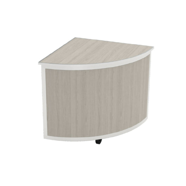 Bon Chef NX-2-CR-S-O Nexus Corner Round Side Table 31.5" X 31.5" X 33.5" With (3) Eclosed Shelves