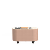Steelite MGCOVC02VXXC - Oval Cocktail Cart With Vanilla Top And Cream Cover, Mogogo Furnishings