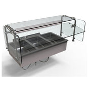 Hatco HWBI-3M-BUNDLE BUNDLE: HOT WELL DROP-IN SNEEZE GUARD AND HEAT LAMP. Drop-In Modular/Ganged Heated Well