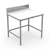Winholt DPTB-2484 Work Table 84"W X 24"D X 34"H 5/8" Poly Top With 16/304 Stainless Steel Top Frame
