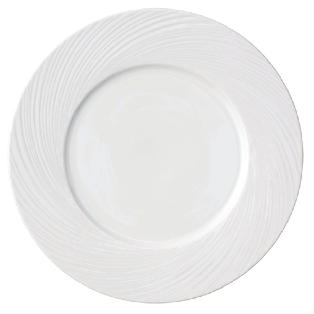 Arc Cardinal FK763 Arcoroc Candour Cirrus Rim Plate (D:12.0'') High Alumina Porcelain
