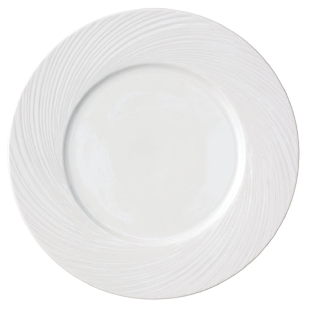Arc Cardinal FK763 Arcoroc Candour Cirrus Rim Plate (D:12.0'') High Alumina Porcelain