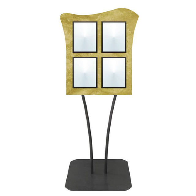 Hubert 49834 - Menu Board, 4-pocket, Floor Stand