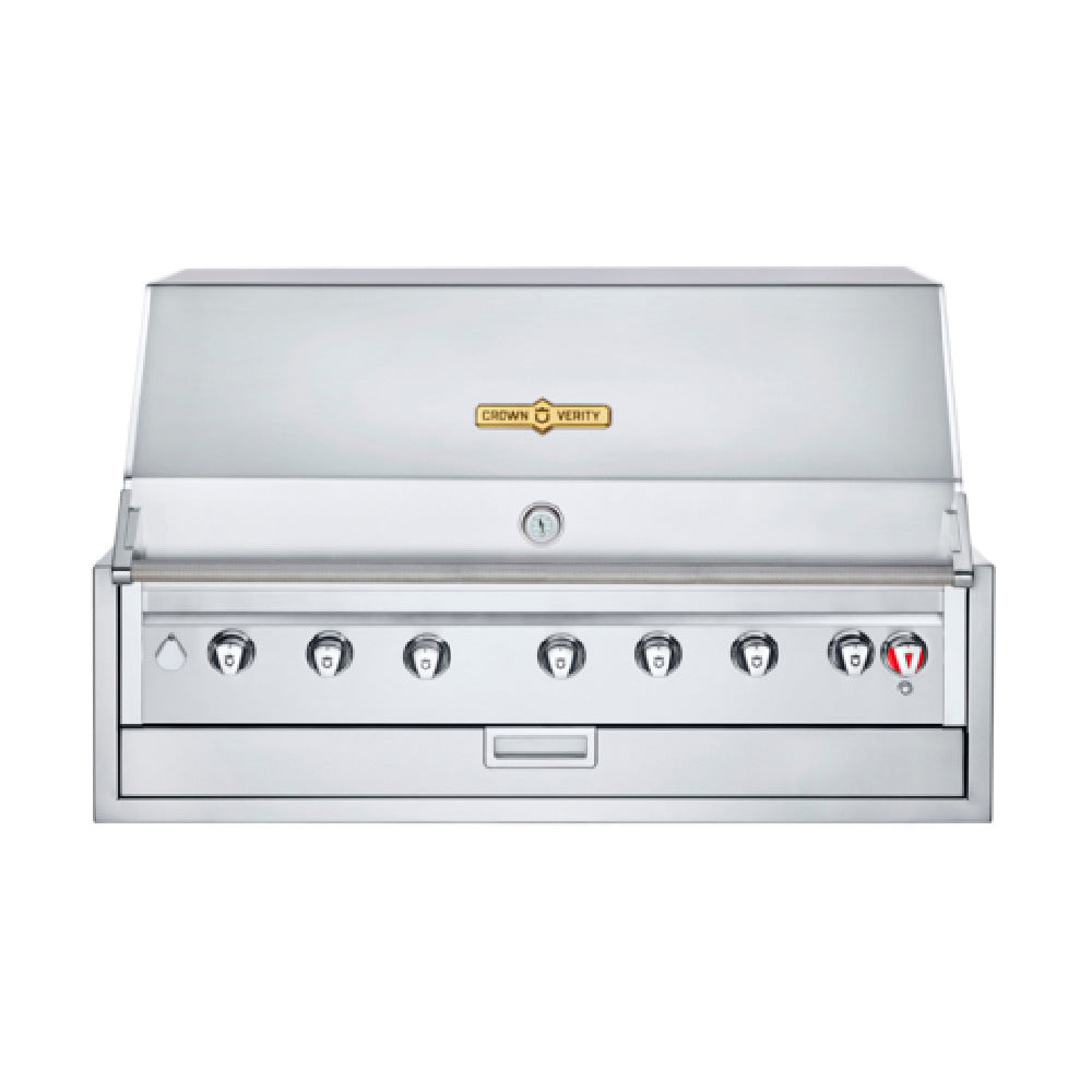 Crown Verity IBI42-LT Infinite Series 42" Built-In Outdoor Charbroiler Grill (6) 14750 BTUH Stainless Steel Burners