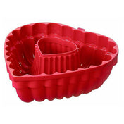 BauscherHepp 23.0068.1177 Heart Baking Mold 10-3/4"L X 10-3/5"W X 3-3/4"H Silicone By Kaiser