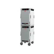 Metro HBCN16-DS-M HotBlox™ Insulated Holding Cabinet Narrow (16) Pan Stacked Dual Cavity Mobile