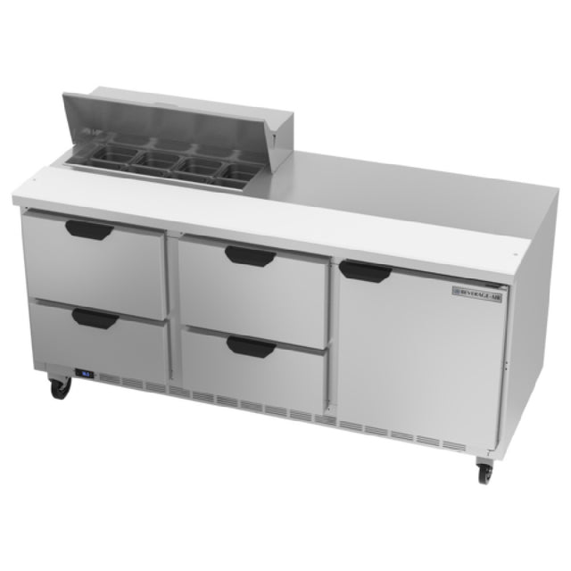 Beverage Air SPED72HC-08-4 Sandwich Top Refrigerated Counter Three-section 72"W