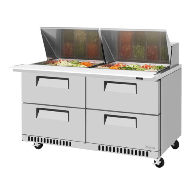 Turbo Air TST-60SD-24-D4-FB-N Super Deluxe Sandwich/Salad Mega Top Unit Front Breathing Airflow