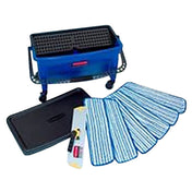 Rubbermaid FGQ050000000 Microfiber Finish Kit Includes Finish Bucket 18" Quick Connect Frame And (6) 18" Microfiber Finish Pads