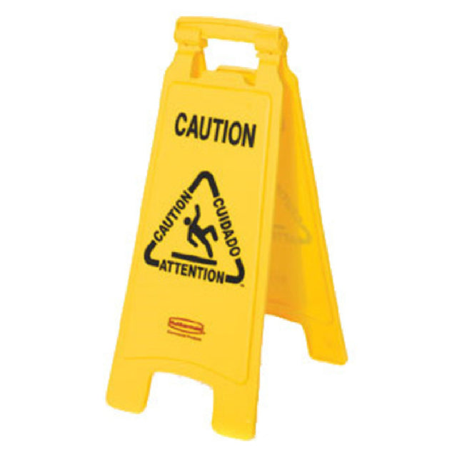 Rubbermaid FG611200YEL Floor Sign "Caution" 2-sided
