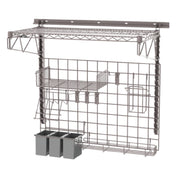 Metro SWKIT-PIZZAPREPK4 SmartWall Pizza Prep Station 36"W X 20"D SmartWall Grid And Accessories In Metroseal Gray Epoxy-coated Corrosion-resistant Finish With Microban Antimicrobial Protection