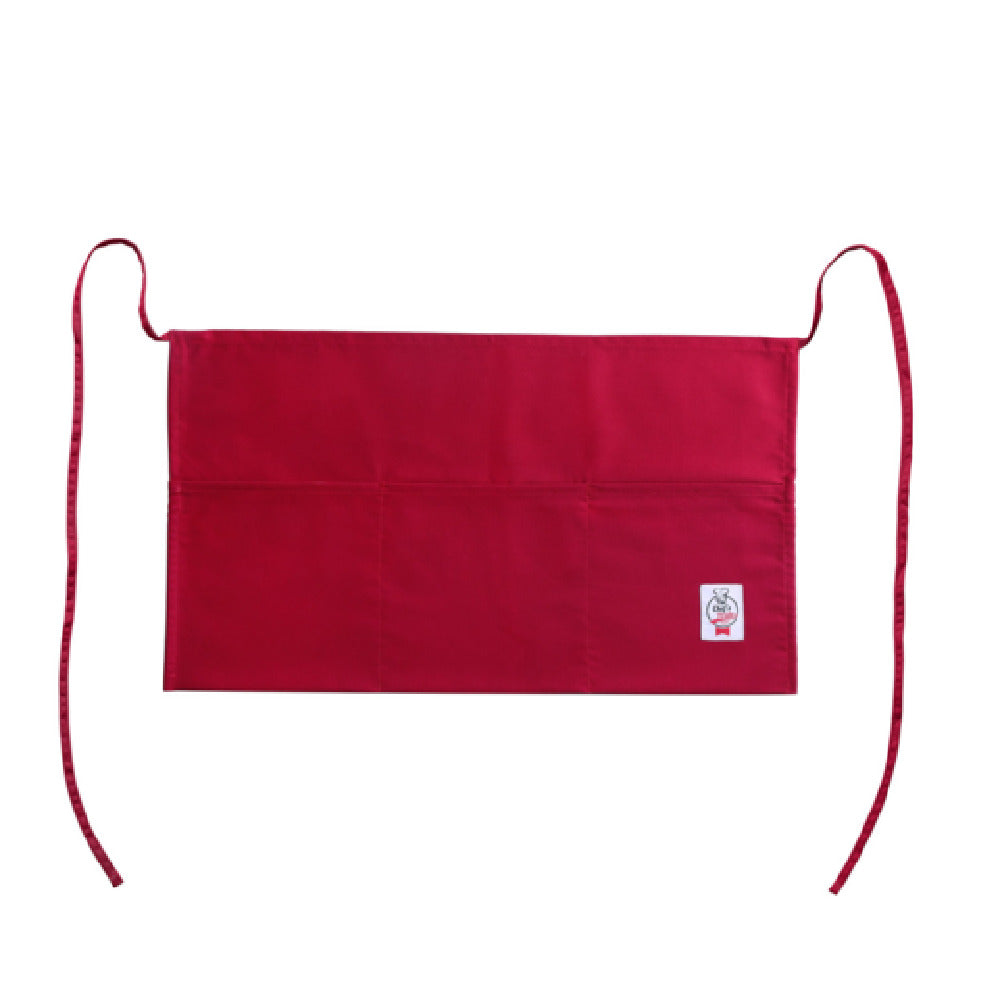 CAC China APWA-1R Chef's Pride Waist Apron 21-7/8"L X 12-1/2"W Waist Ties