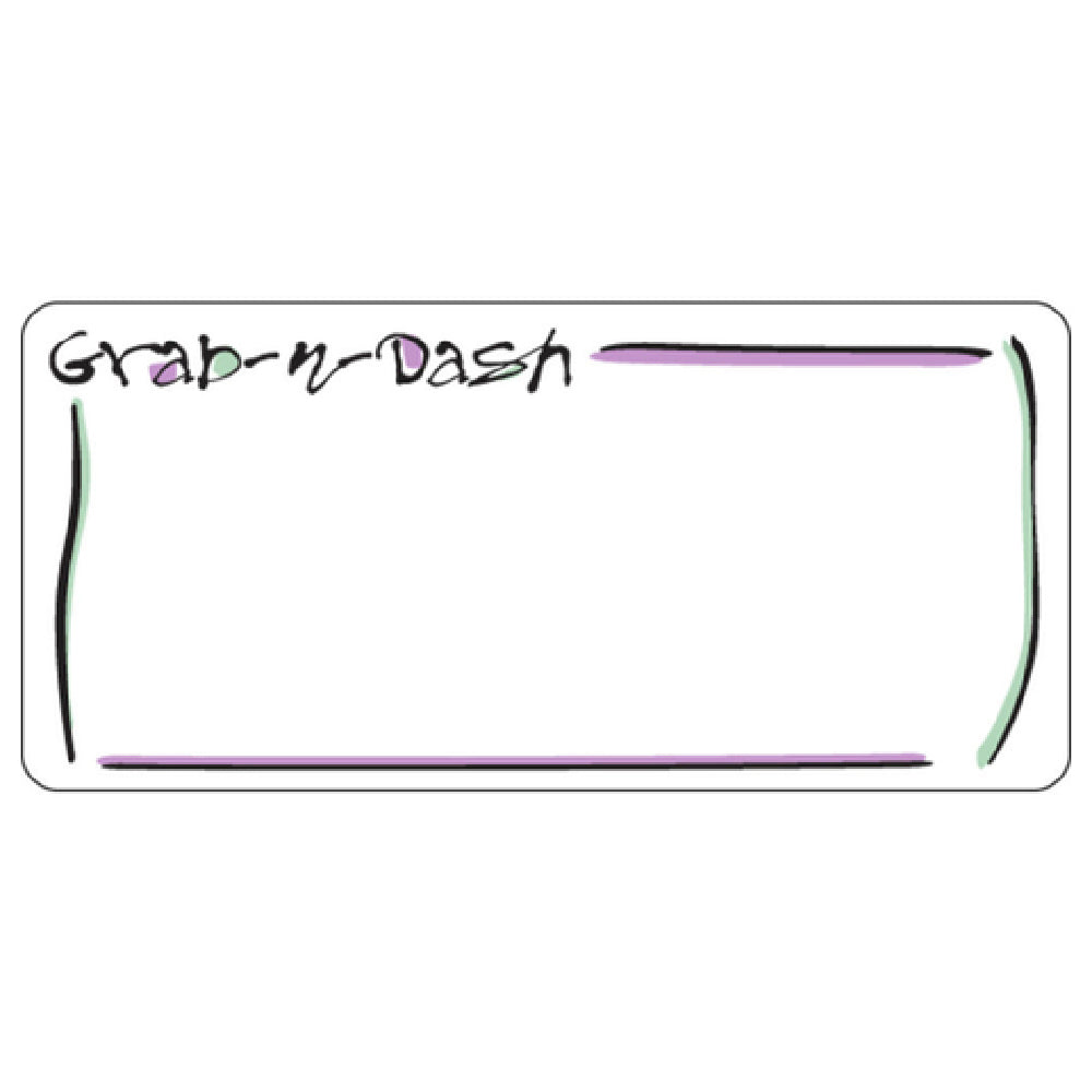 Hubert 46355 - Laser Labels, "Grab-N-Dash", 3-1/2" X 1-5/8"H