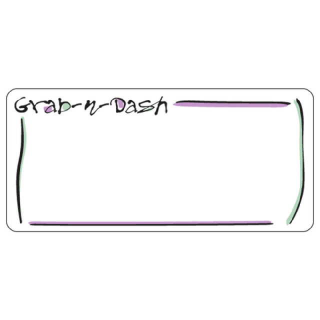 Hubert 46355 - Laser Labels, "Grab-N-Dash", 3-1/2" X 1-5/8"H