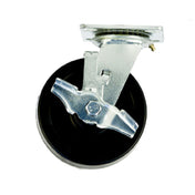 New Age Industrial C495 Plate Caster Swivel With Brake 6" Diameter