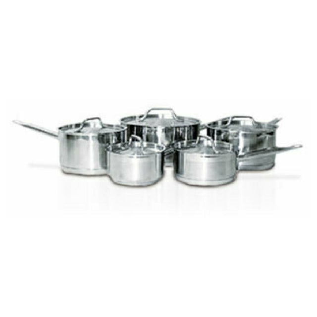 Eurodib HOMSET010 Homichef Induction Cookware Set (5) Pans Stainless Steel W/thick Bottom Of Aluminum Covered By Stainless Steel
