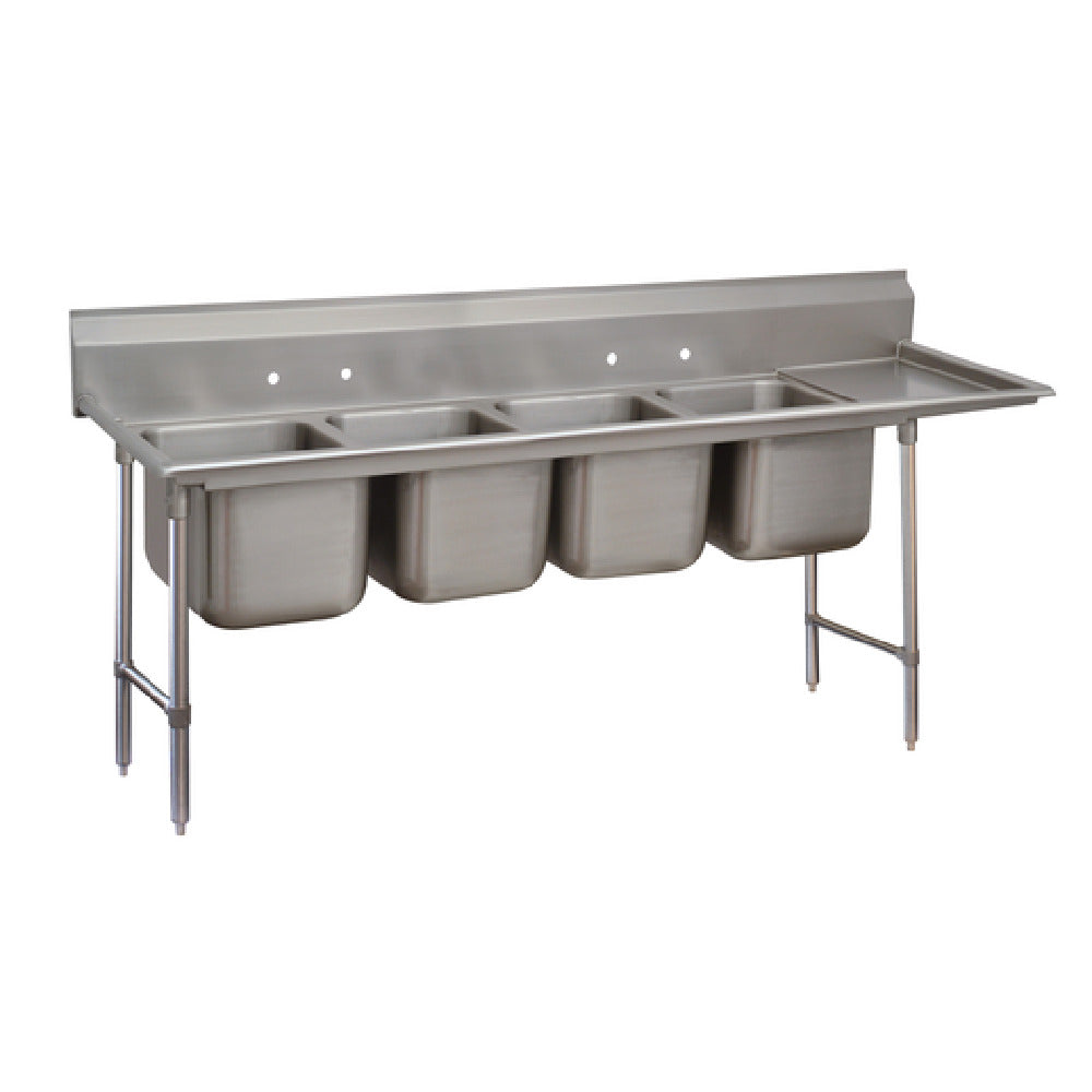Advance Tabco 9-24-80-24R Regaline Sink 4-compartment With Right-hand Drainboard