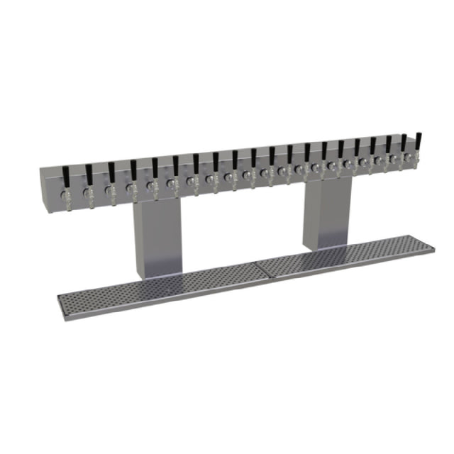 Glastender BRT-20-SSR Bridge Draft Dispensing Tower Countertop (20) Stainless Steel Faucets (handles Not Included)
