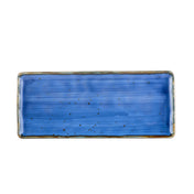 CAC China TUS-RT13-BLU Tucson Platter 12"L X 5-1/8"W X 1/2"H Rectangular