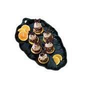 Bon Chef 9802SMOKEGRA Serving Platter 11" X 19-1/2" Leaf Design