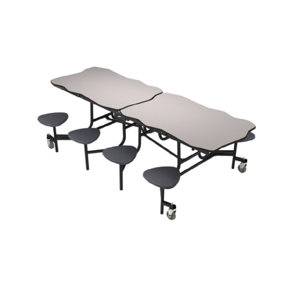 National Public Seating MBTS8 NPS® Mobile Cafeteria Table 8 Stools